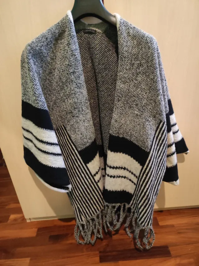 Mantella poncho lana taglia unica