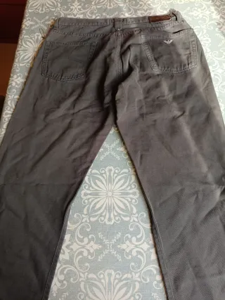 2 Pantalones Armani Jeans Talla 38 Gris Vintage