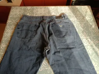 2 Pantalones Armani Jeans Talla 38 Gris Vintage