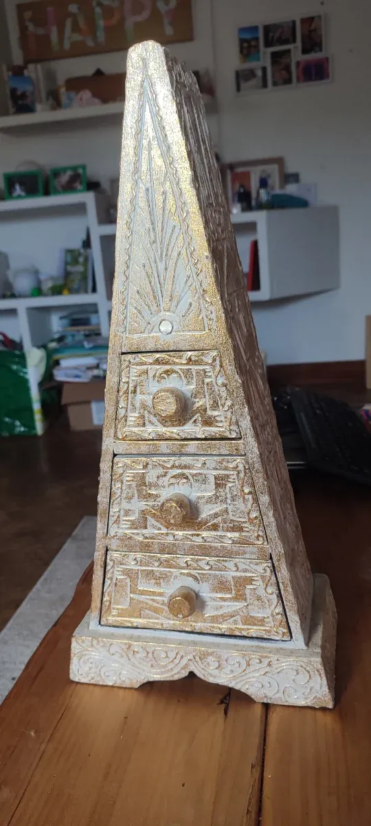 Cajonera Decorativa Piramidal Madera