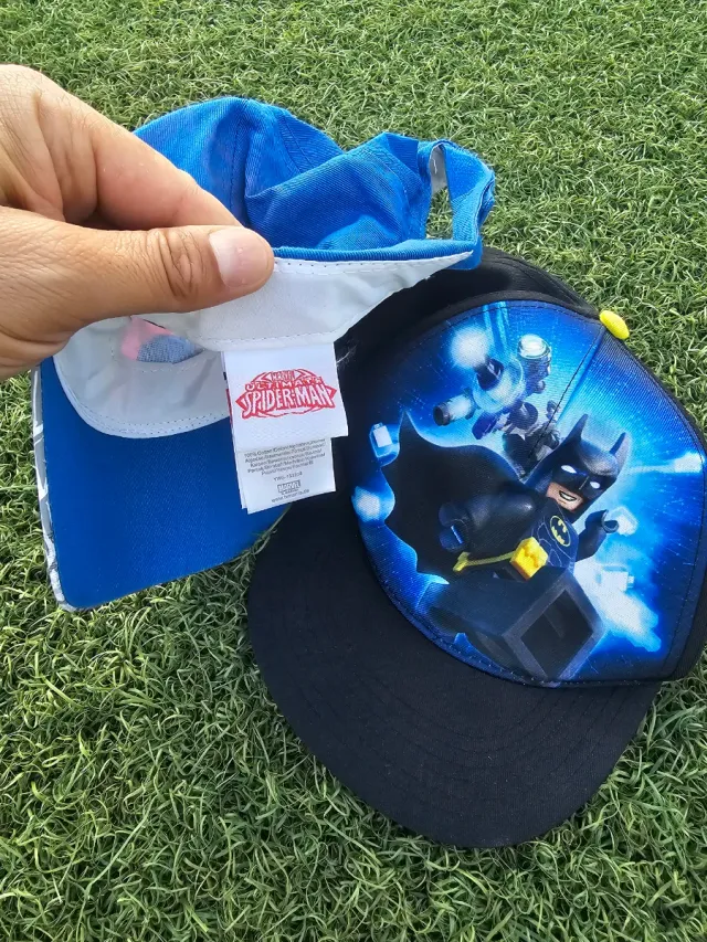 Pack Gorras Niño Spiderman marvel  Batman lego