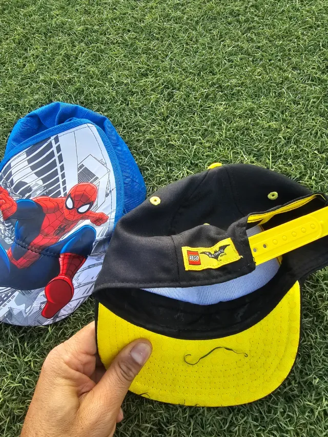Pack Gorras Niño Spiderman marvel  Batman lego