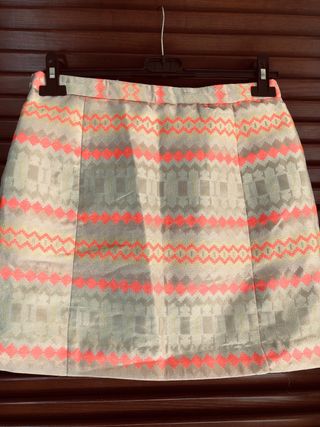 Gonna donna fantasia oro e rosa vita cm 37