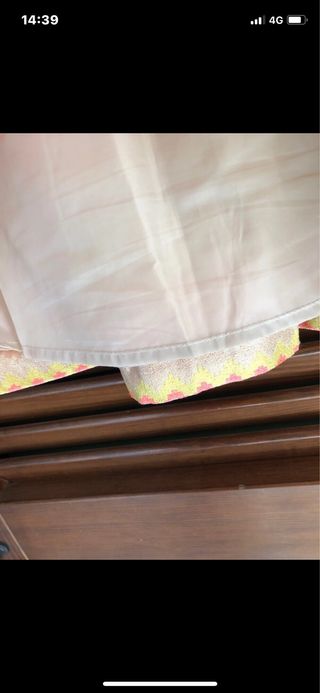 Gonna donna fantasia oro e rosa vita cm 37