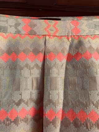 Gonna donna fantasia oro e rosa vita cm 37