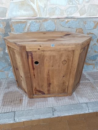 Mueble TV Esquinero Madera Año 1970