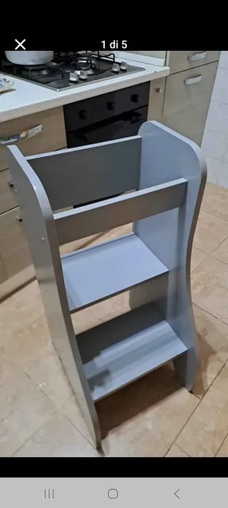 Torre Montessori Legno Grigia