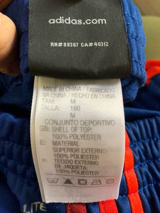 Conjunto Chándal Adidas Talla M Azul/Rojo