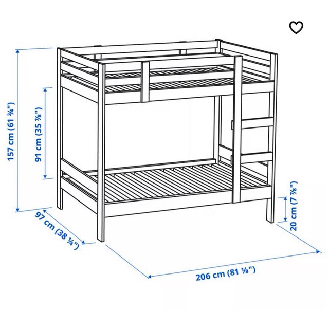 Litera de madera Ikea + colchones casi sin uso