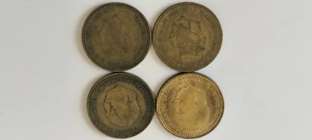 Pesetas España 1947, 1953, 1963