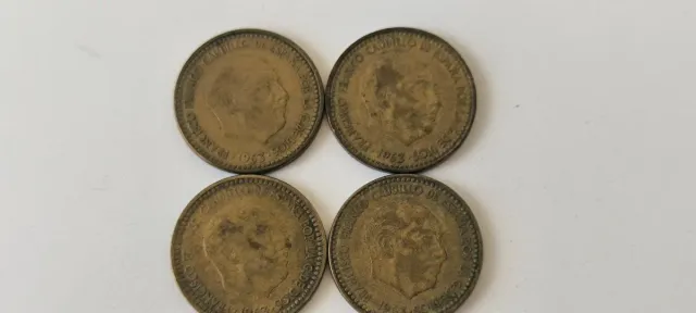 Pesetas España 1947, 1953, 1963