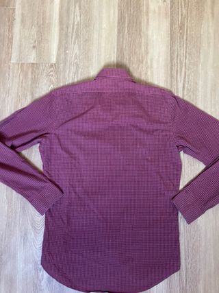 Camisa Zara cuadros morado talla M