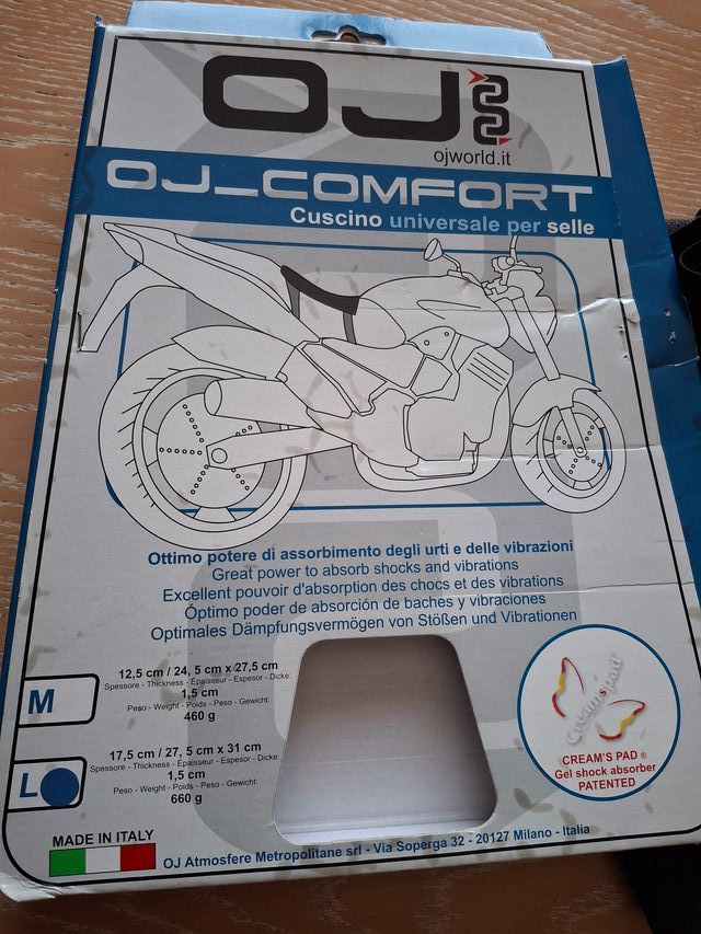 Cuscino sella moto OJ Comfort L