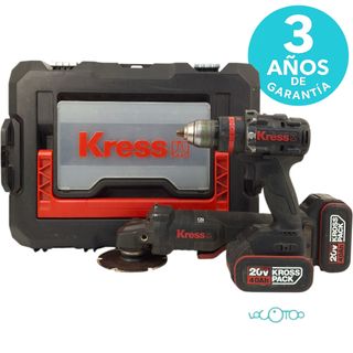 TALADRO Y AMOLADORA A BATERIA KRESS KUC33 + KUH04