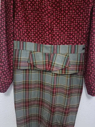 Vestido Fornarina invierno dos tejidos talla L