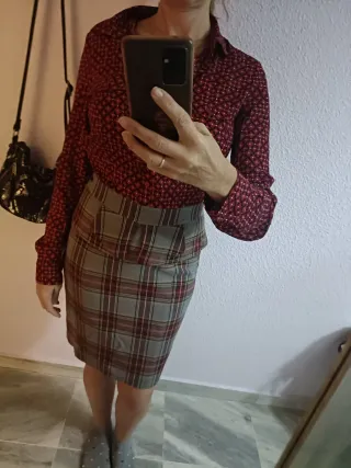 Vestido Fornarina invierno dos tejidos talla L