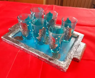 Set 6 bicchierini decorati