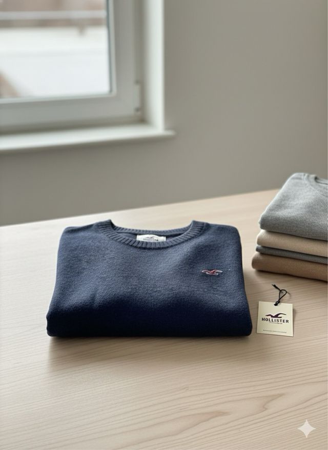 Jersey Hollister Hombre Talla XL Azul