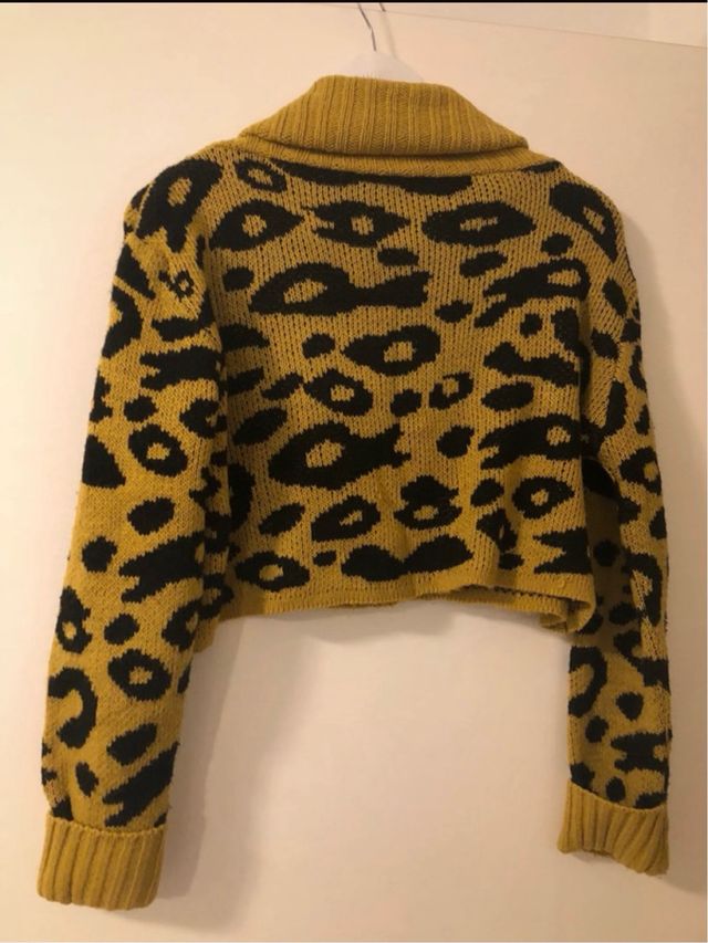 Maglioncino corto maculato collo ciambella