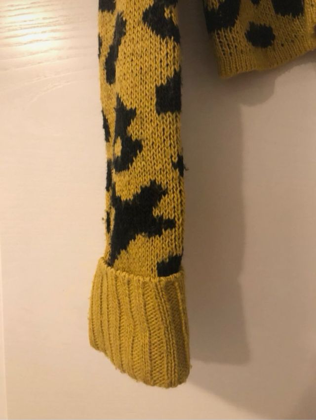 Maglioncino corto maculato collo ciambella