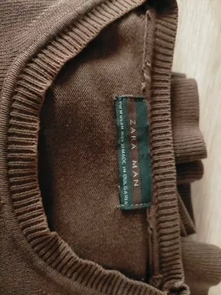 Jersey Zara Hombre Talla M Marrón