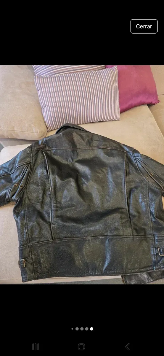 Cazadora Piel Vintage Chevignon Marrón