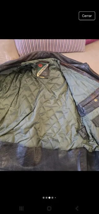 Cazadora Piel Vintage Chevignon Marrón