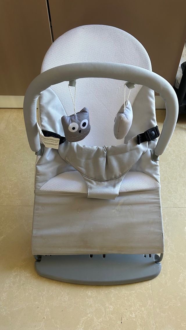 Hamaca bebé tela gris 2 posiciones