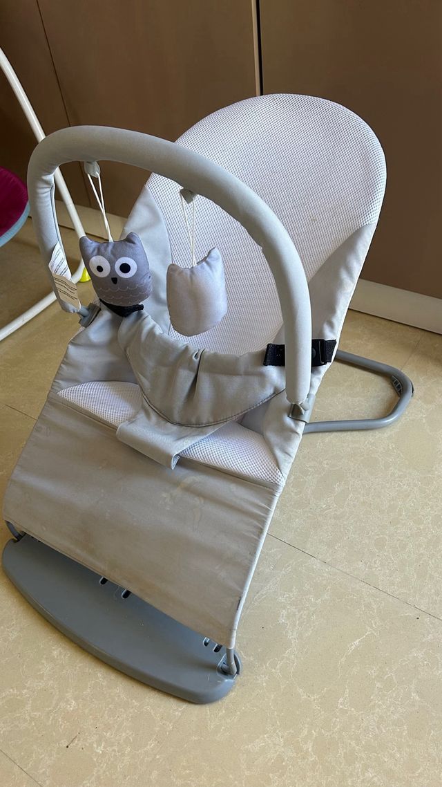 Hamaca bebé tela gris 2 posiciones