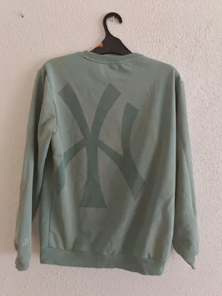Sudadera verde sin capucha talla X
