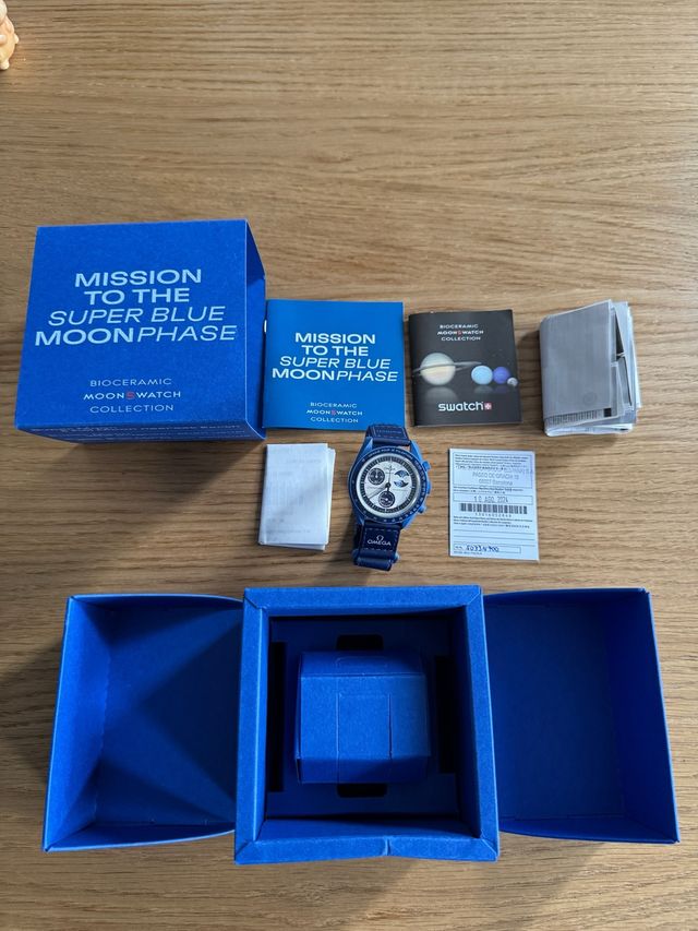 Swatch Omega Super Blue Moonphase