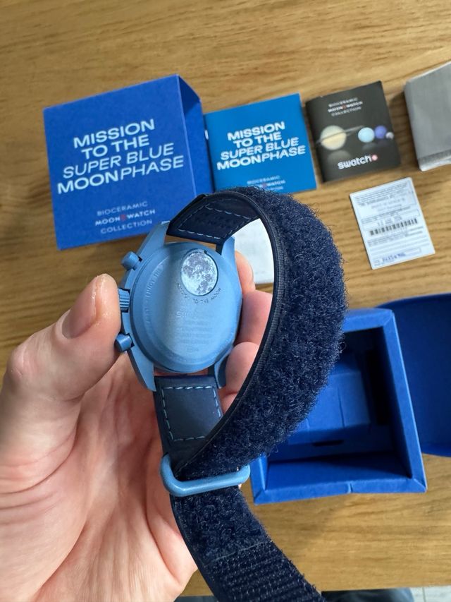 Swatch Omega Super Blue Moonphase