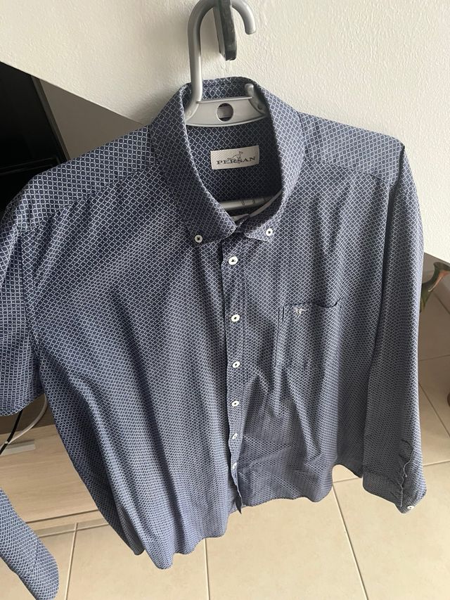 Camisa manga larga PERSAN azul