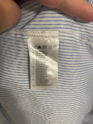 Camisa premama, algodón, rayas azul