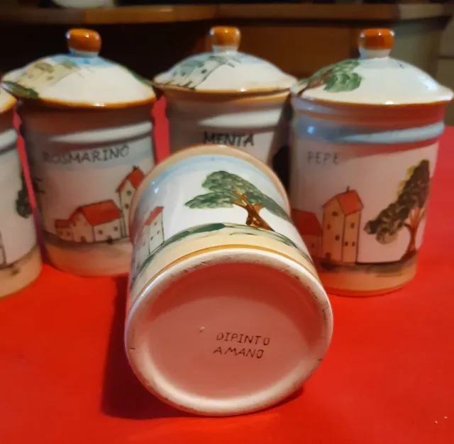 Set 5 portaspezie decorati