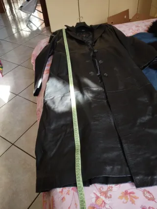 Cappotto lungo in pelle