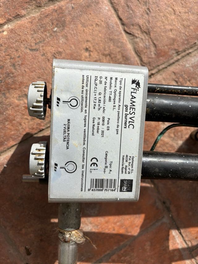 Quemador paellero a gas en El Puig (Valencia)