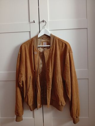 Chaqueta vintage en cuero genuino Stefanel italia