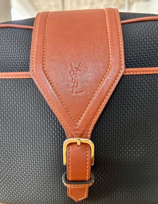 Bolso YSL Vintage Piel Marrón y Negro