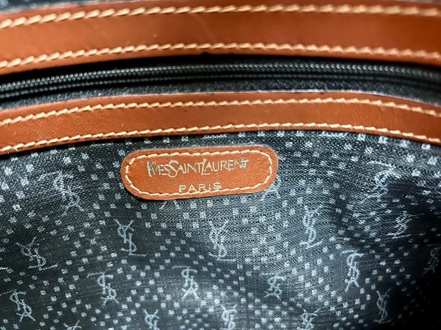 Bolso YSL Vintage Piel Marrón y Negro