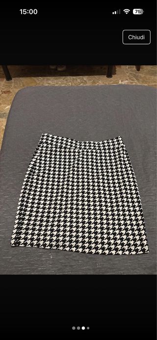 Gonna pied de poule orlo asimmetrico