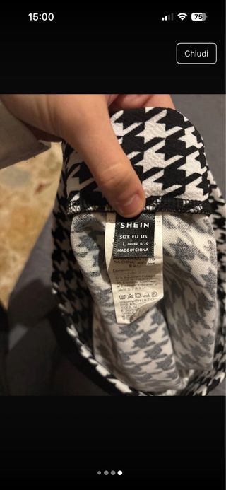 Gonna pied de poule orlo asimmetrico