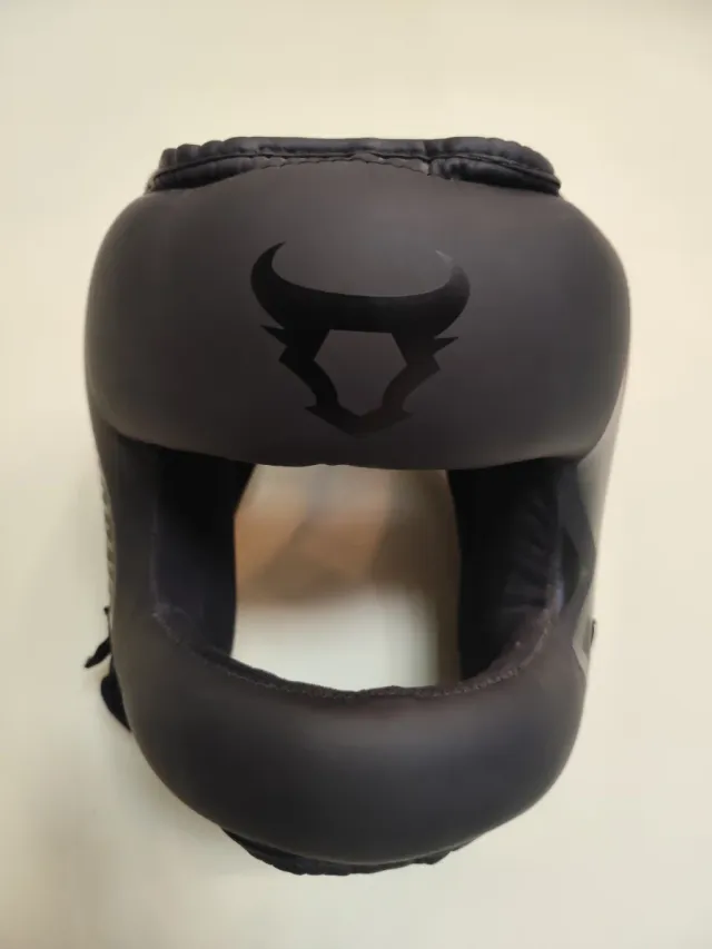 Casco de boxeo negro talla S