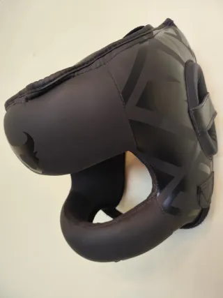 Casco de boxeo negro talla S
