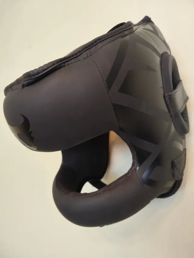 Casco de boxeo negro talla S