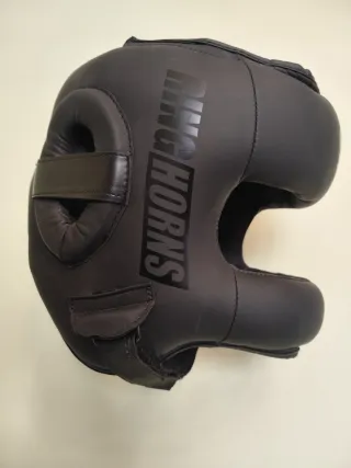 Casco de boxeo negro talla S