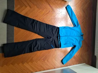 Pantalón polar montaña negro y azul