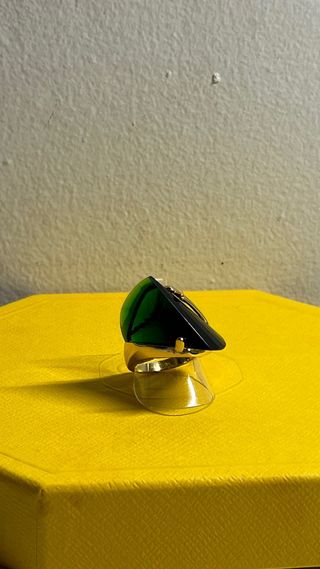 Anillo Piedra Esmeralda y dorado