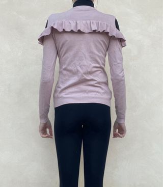 Maglione Greta Milano rosa con rouches
