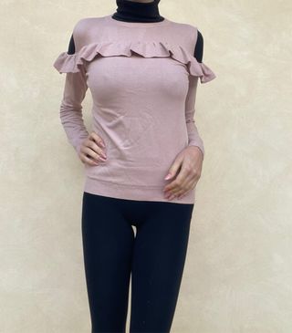 Maglione Greta Milano rosa con rouches